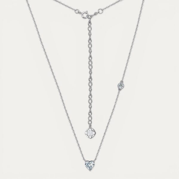 שרשרת Lev מכסף 925 עם שתי אבני מואסיניט