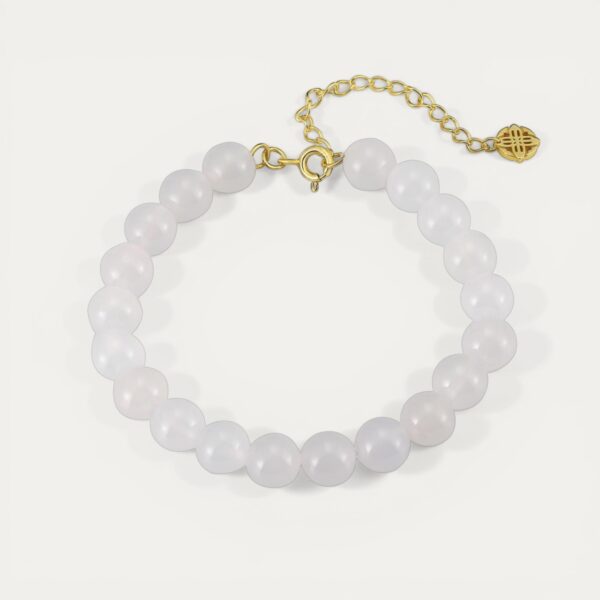 צמיד Shely עשוי אוניקס טבעי בצבע שחור עם סוגר כסף 925 בציפוי זהב 14 קראט