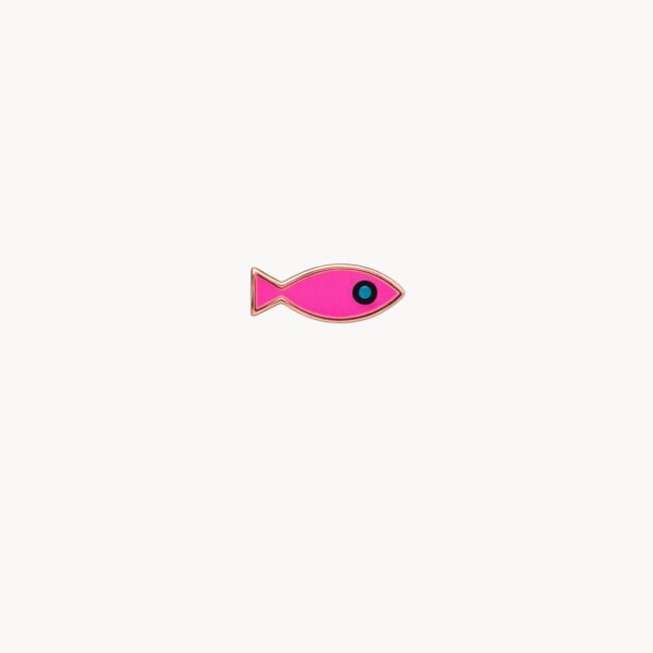 עגילי pink fish צמודים בצורת דג ורוד