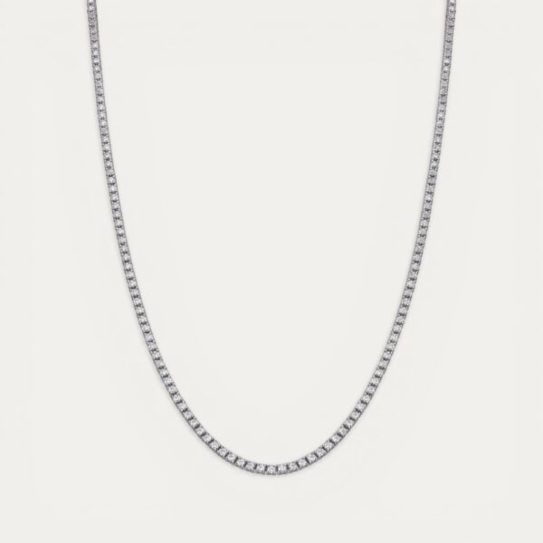 Silver Tennis Necklace 2mm - שרשרת טניס כסף עדינה 2 ממ