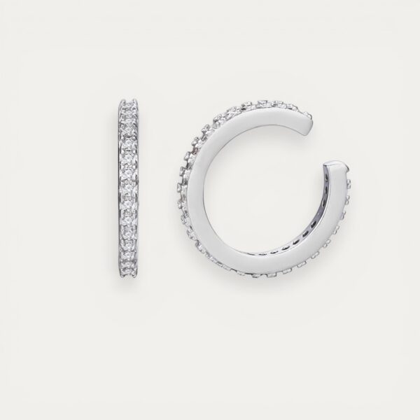 עגיל הליקס Silver מכסף 925 עם אבני CZ – עגיל בודד לאוזן עליונה