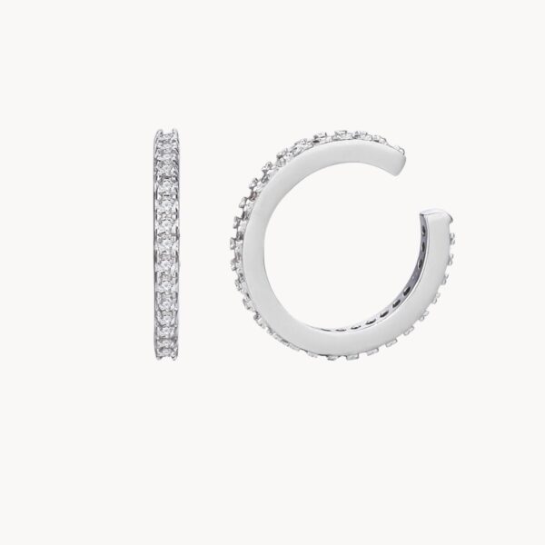 עגיל הליקס Silver מכסף 925 עם אבני CZ – עגיל בודד לאוזן עליונה