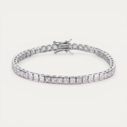 צמיד טניס כסף קלאסי Glow בשיבוץ אבני זירקון 5A בגודל 3 מ"מ - TALIA