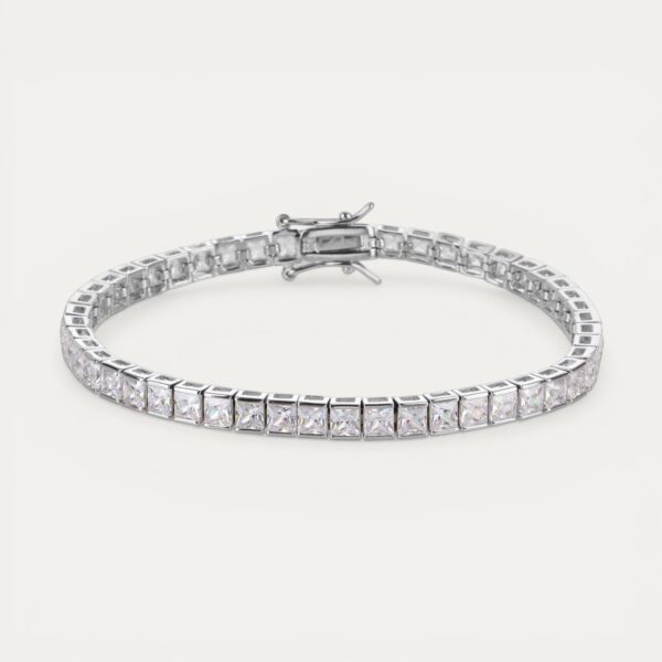 צמיד טניס כסף קלאסי Glow בשיבוץ אבני זירקון 5A בגודל 3 מ"מ - TALIA