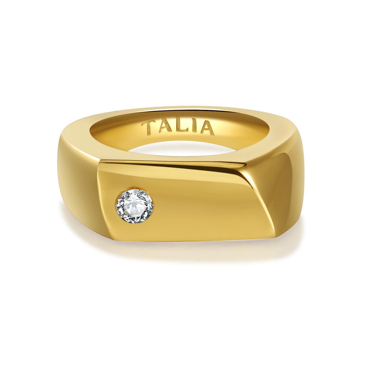 ImageToStl.com_3 טבעת Diva בציפוי זהב 14K עם שיבוץ מואסיניט ענק 33 מ״מ