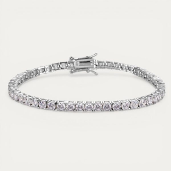 Silver Tennis Bracelet 2mm Rhodium Plated - צמיד טניס כסף עדין 2 ממ ציפוי רודיום