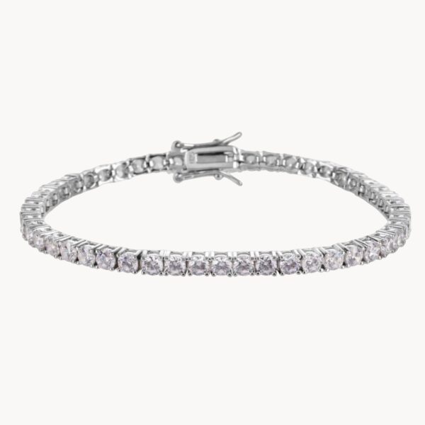 Silver Tennis Bracelet 3mm Rhodium Plated - צמיד טניס כסף 3 ממ ציפוי רודיום