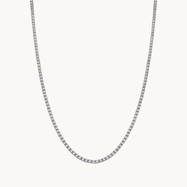 Silver Tennis Necklace 3mm - שרשרת טניס כסף קלאסית 3 ממ