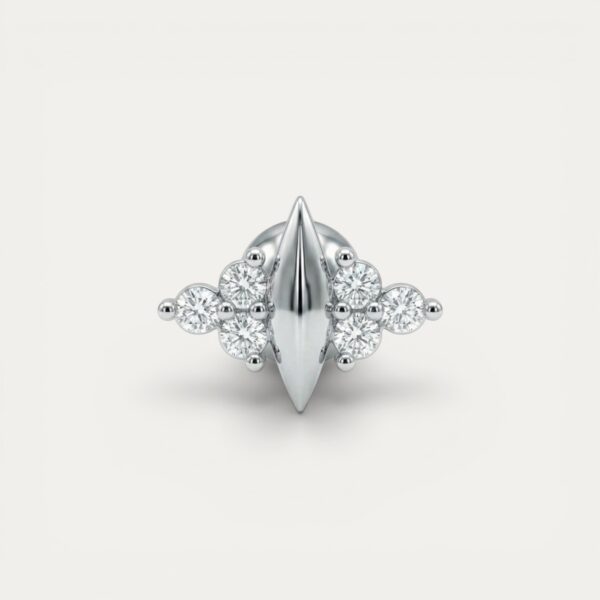 Radiant Spike Silver - עגיל פירסינג כסף 925 בעיצוב ספייק