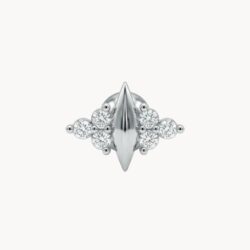 Radiant Spike Silver - עגיל פירסינג כסף 925 בעיצוב ספייק