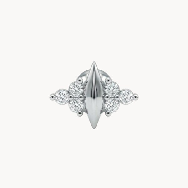 Radiant Spike Silver - עגיל פירסינג כסף 925 בעיצוב ספייק