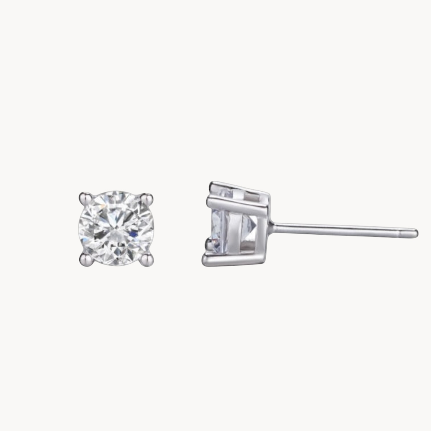 IMG_5261-Photoroom-Photoroom Silver 925 Stud Earring - עגיל כסף צמוד משובץ זרקון עגול