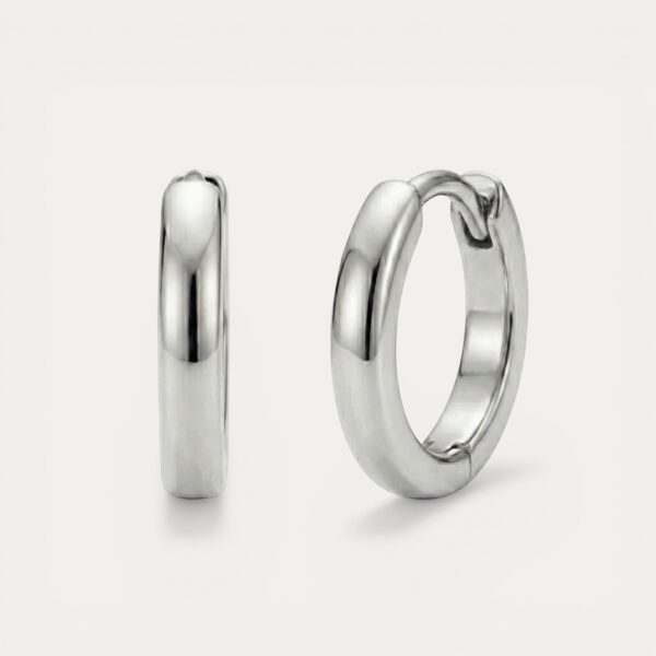 Silver 925 Hoops 12mm - עגילי חישוק חלקים מכסף אמיתי