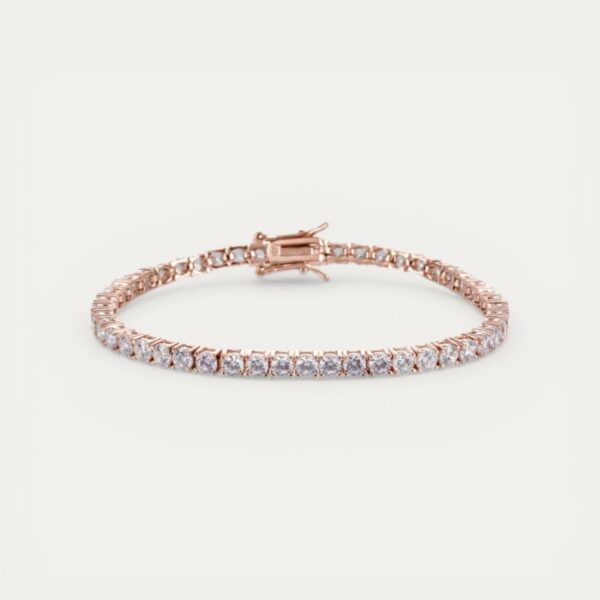 Rose Gold Tennis Bracelet 3mm - צמיד טניס רוז גולד 3 ממ בשיבוץ זרקונים