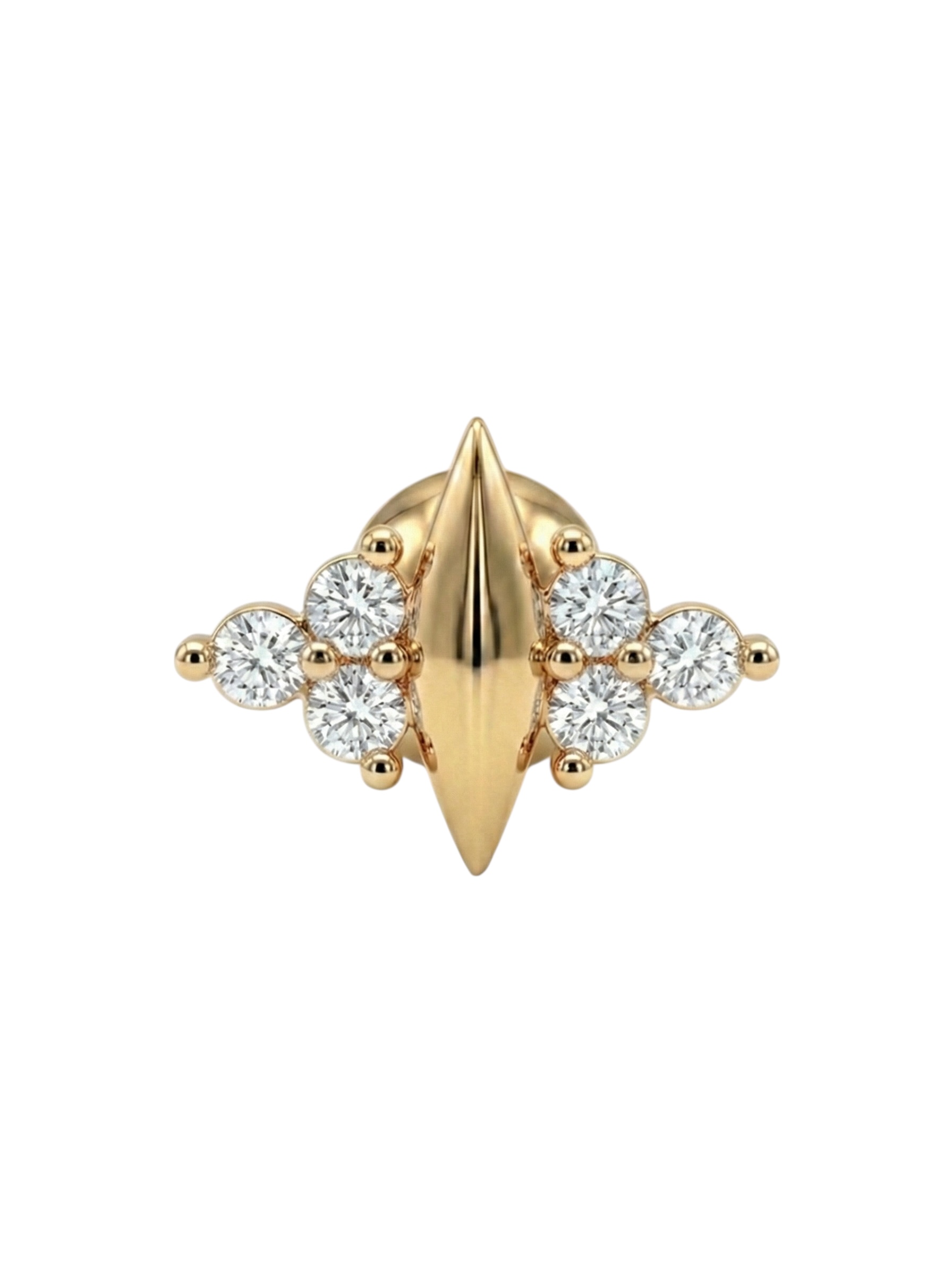 Photoroom_000_20260114_202558 Radiant Spike - עגיל פירסינג קטן בציפוי זהב בעיצוב ספייק