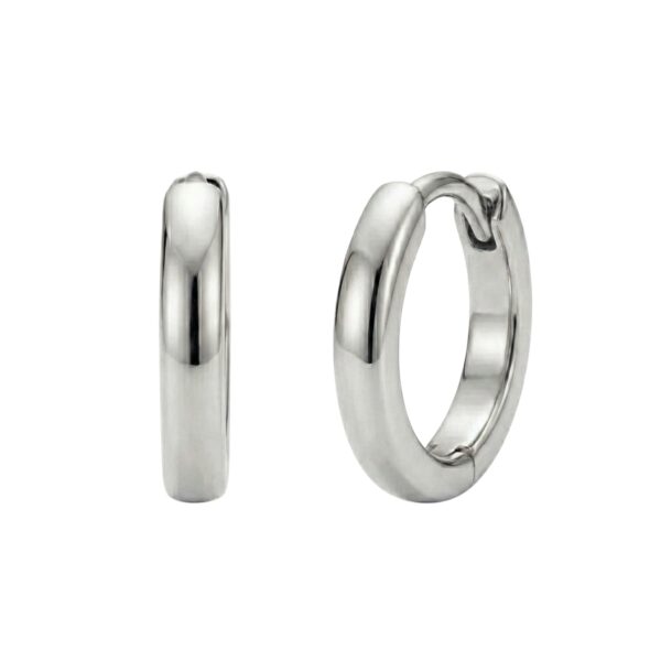 Silver 925 Hoops 12mm - עגילי חישוק חלקים מכסף אמיתי