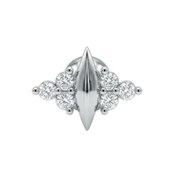 Radiant Spike Silver - עגיל פירסינג כסף 925 בעיצוב ספייק