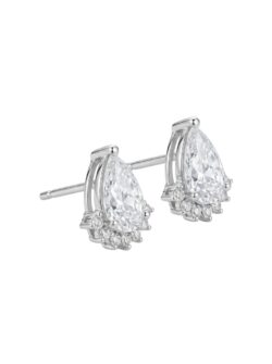 Silver Royal Pear Earrings - עגילי טיפה וכתר כסף 925 משובצים זרקונים
