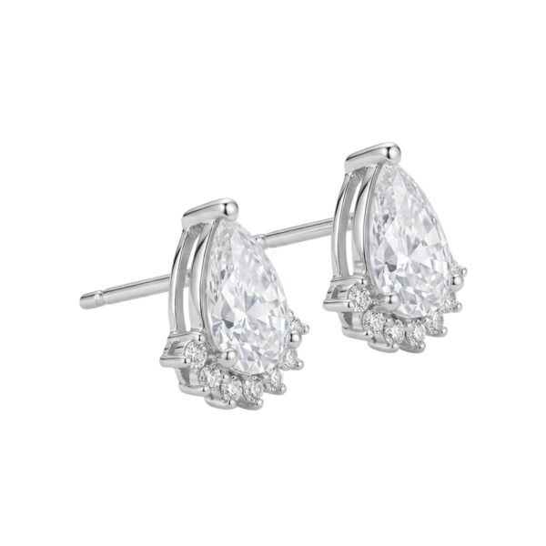Silver Royal Pear Earrings - עגילי טיפה וכתר כסף 925 משובצים זרקונים
