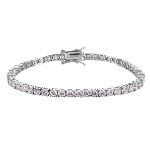 Silver Tennis Bracelet 3mm Rhodium Plated - צמיד טניס כסף 3 ממ ציפוי רודיום