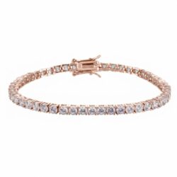 Rose Gold Tennis Bracelet 3mm - צמיד טניס רוז גולד 3 ממ בשיבוץ זרקונים