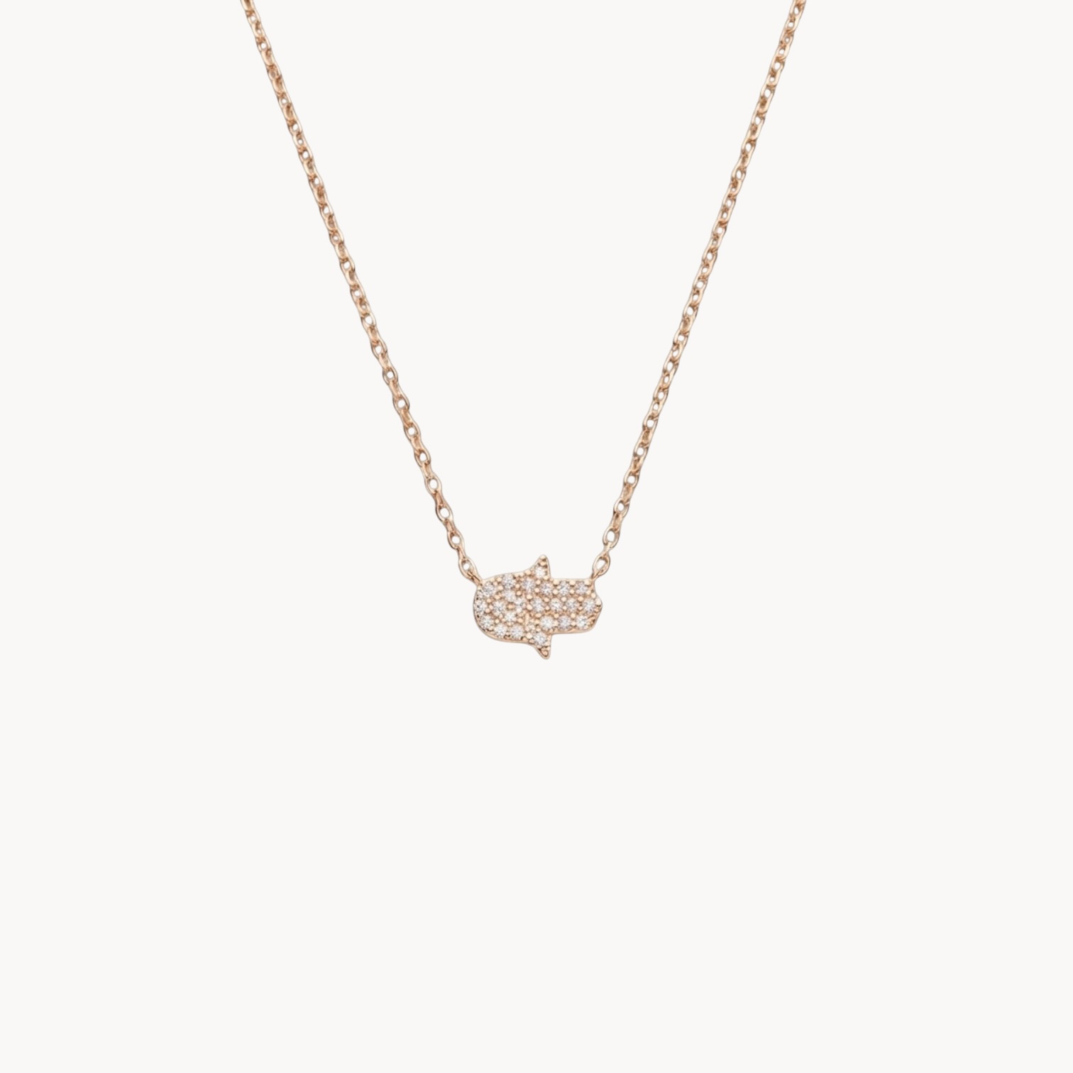 IMG_0305-Photoroom-Photoroom שרשרת חמסה רוז גולד Lucky Hamsa צ'וקר עמיד במים - TALIA