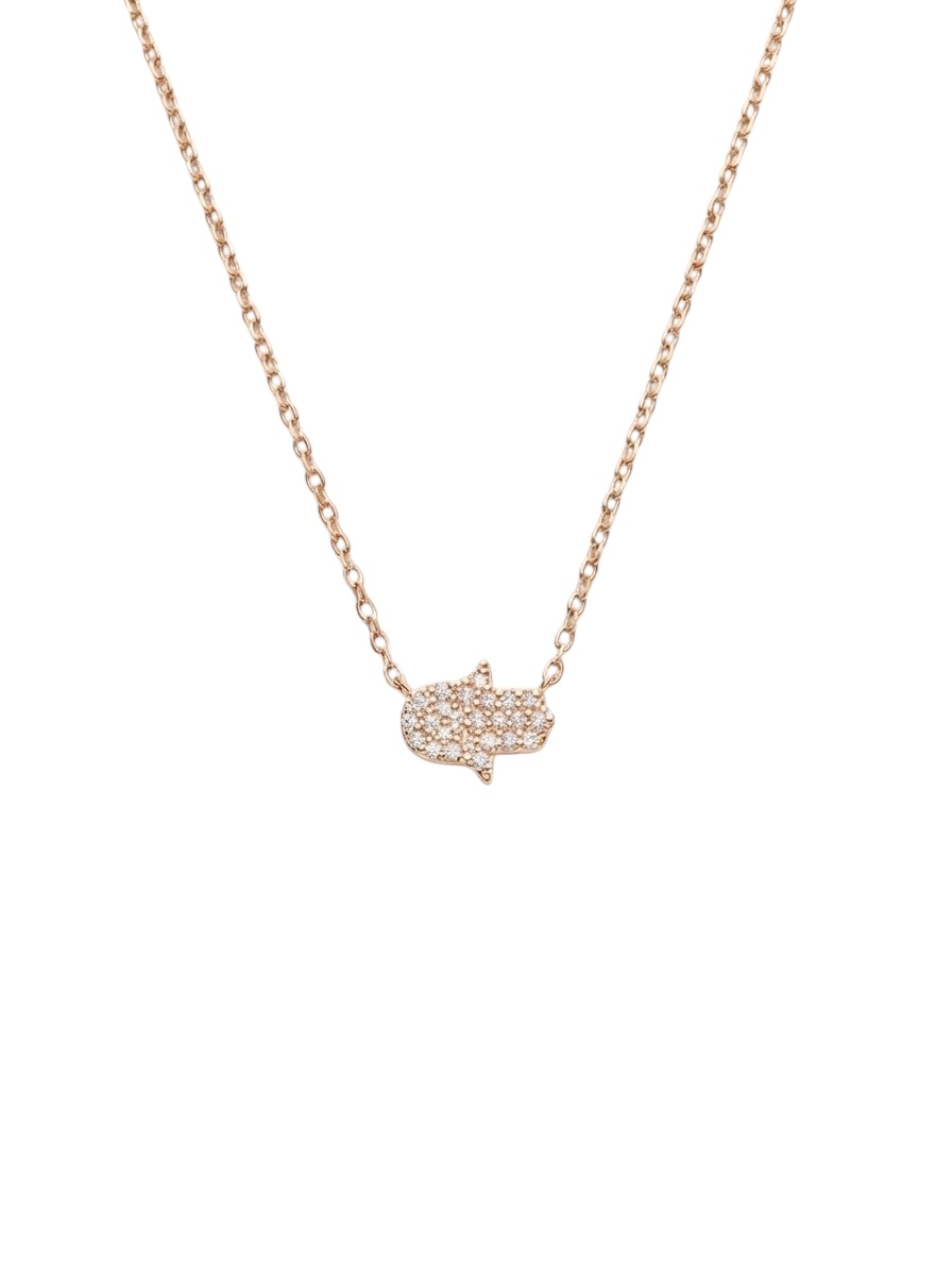 Photoroom_020_20260114_202719 שרשרת חמסה רוז גולד Lucky Hamsa צ'וקר עמיד במים - TALIA