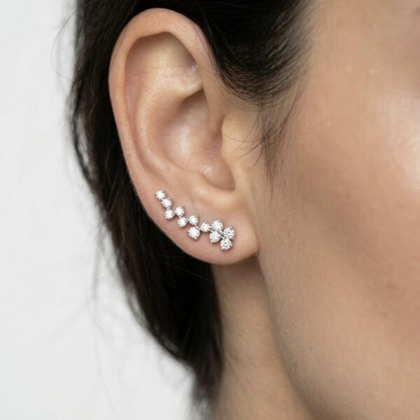 תמונה של העגיל על הדוגמנית.