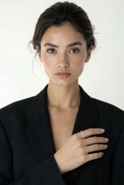 טבעת מרקיזה כסף על היד למראה קלאסי וחגיגי - TALIA